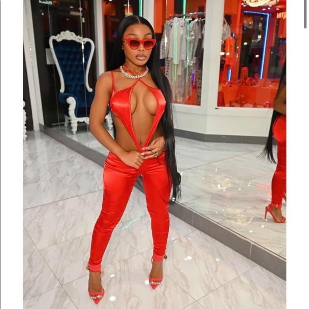 Shane Justin Red Jumpsuit